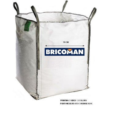 Big bag vide Bricoman l.95 x l.95 x H.110 cm, max 2 T