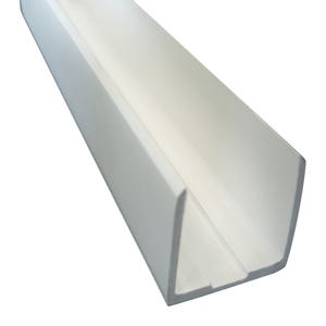 Profil de finition en U PVC lame à emboîter H.20 x L.300 x Ep.3 cm