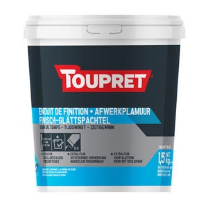 Enduit de lissage en pâte gain de temps intérieur 1,5 kg - Cachet bleu TOUPRET