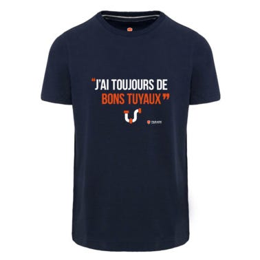 T-shirt de travail marine "Bon tuyaux" T.S - PARADE