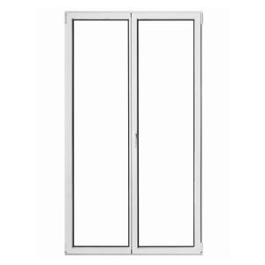Porte-fenêtre aluminium H.215 x l.120 cm ouvrant à la française 2 vantaux blanc