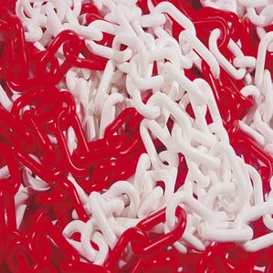 Chaine plastique rouge/blanche n°10 - TALIAPLAST