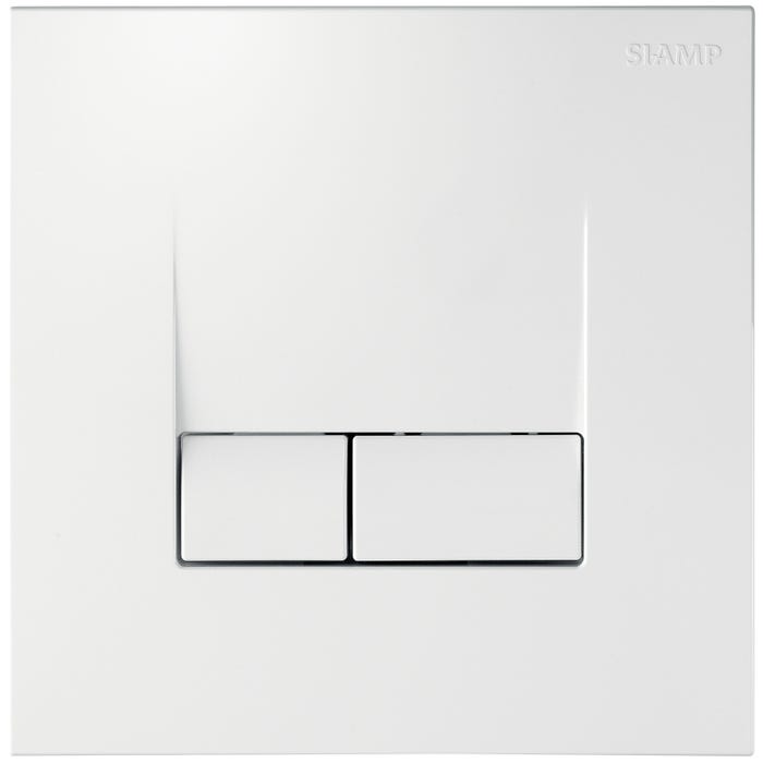 Plaque de commande pour WC suspendu blanche Smarty - SIAMP