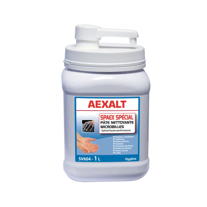 Crème mains nettoyante action microbrossante avec pompe 1 L Spaex spécial - AEXALT