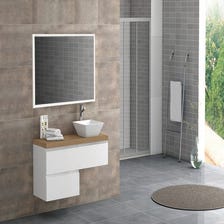 Miroir de salle de bain blanc brillant l.120 x H.80 x Ep.2 cm Atlantis