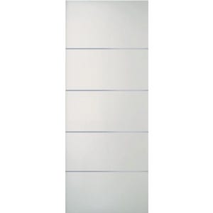 Porte seule laquée blanc H.204 x l.73 cm Griff'Inox - JELD WEN