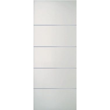 Porte seule laquée blanc H.204 x l.73 cm Griff'Inox - JELD WEN