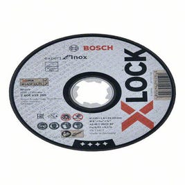 Disque à tronçonner X-Lock EXPERT métal inox moyeu plat Diam.125 x 1,6 mm - BOSCH