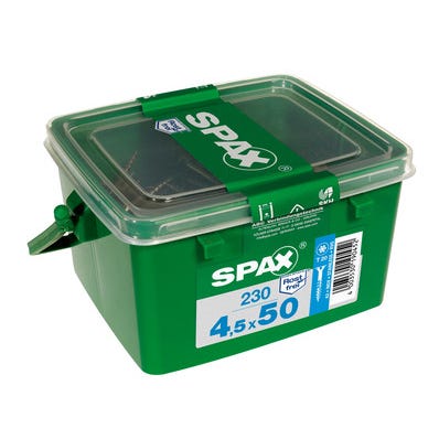 Vis empreinte Torx 4,5 x 50 mm 230 pièces Acier inoxydable - SPAX