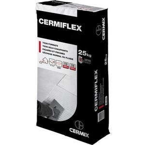 Mortier colle carrelage C2S1E/C21EG blanc 25 kg Cermiflex - CERMIX