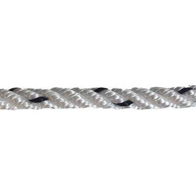 Corde cablée polypropylène blanc/noir 10 mm Long.1 m