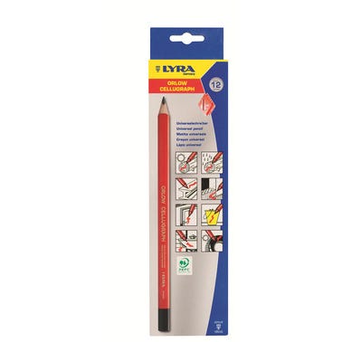 Boîte de 12 crayons cellulgraph L.24 cm - LYRA 