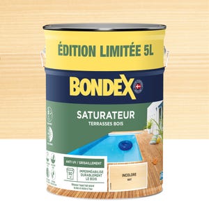 Saturateur terrasse bois incolore 5 L Edition limitée - BONDEX