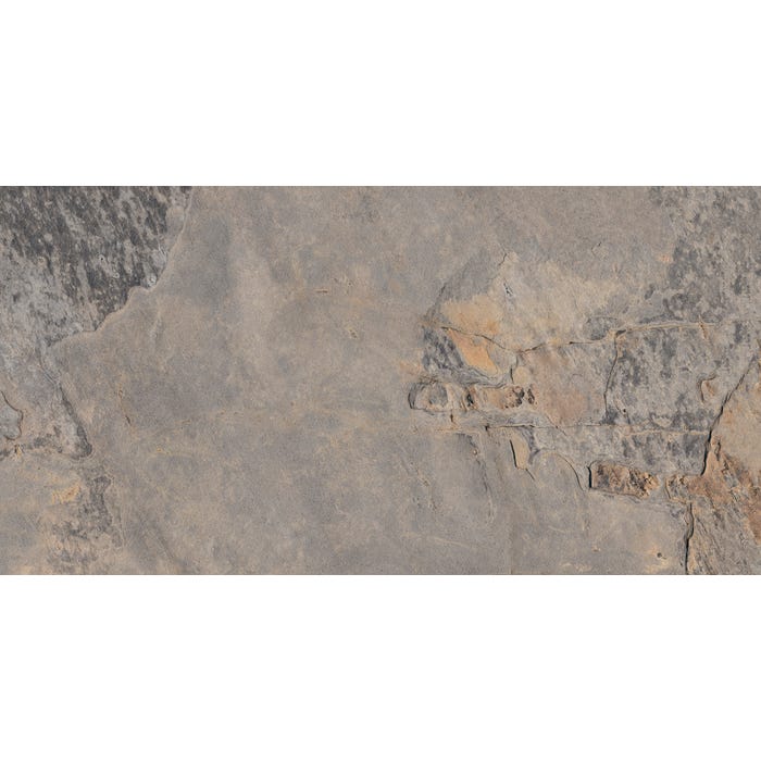 Carrelage sol extérieur effet pierre l.41 x L.66 cm - Ardesia Gris