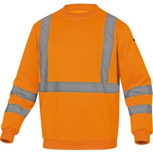 Sweat de travail haute visibilité orange T.XL - DELTA PLUS