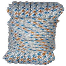 Cordeau polyester bleu/or 6 mm Long.10 m