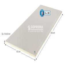 Doublage en polyuréthane Haute Performance 250x120cm, Ep.40+10mm, R=1,9 - SOPREMA