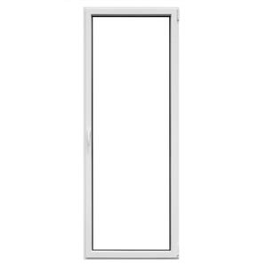 Porte-fenêtre aluminium H.215 x l.80 cm ouvrant à la française 1 vantail tirant gauche blanc