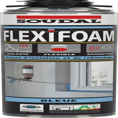Mousse flexible menuiserie Flexifoam 750 ml - SOUDAL