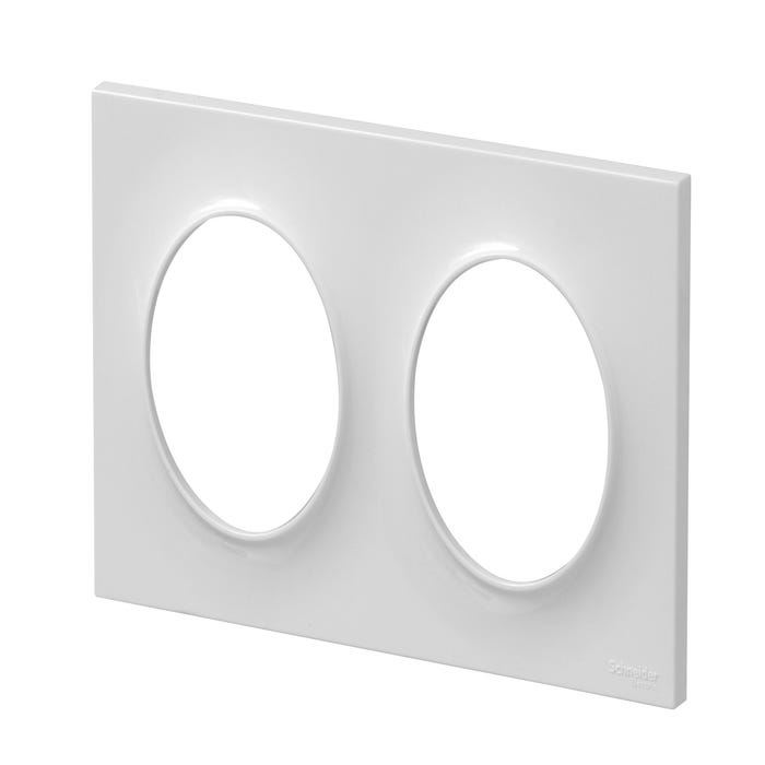 Plaque double blanc Odace Style - SCHNEIDER ELECTRIC
