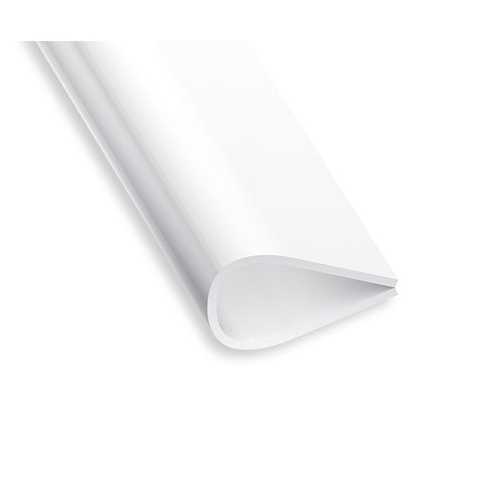 Serre-feuillet PVC blanc 15mm 1m