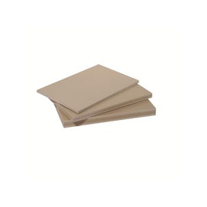 Panneau fibre composite plat et lisse Beige, E : 5 mm, l : 40 cm, L : 120 cm, Surface couverte en m² - 0.48