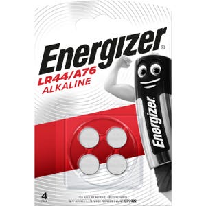 Energizer - Lot de 4 piles sp�ciales LR44/A76, une pile pour un besoin, sans ajout de mercure et de la puissance pour les petits appareils.