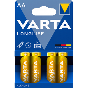 Pack de 4 Piles Alcaline LR6 AA Longlife Varta