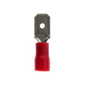10 cosses rouge languettes mâles 6,3 mm - Zenitech