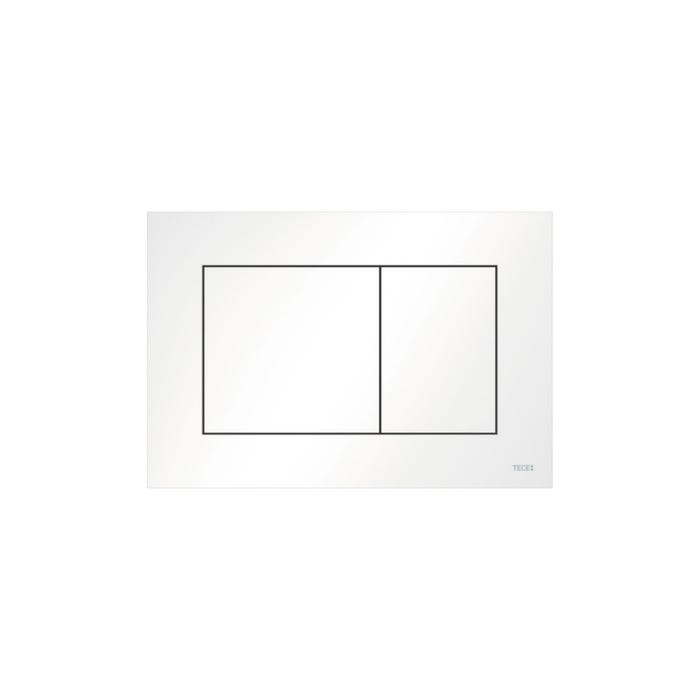 Tece TECEnow Plaque de commande double touche, Blanc brillant (9240400)