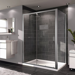 HÜPPE Next - Porte de douche 140 cm en verre transparent avec porte coulissante + Profilés chromés mat (140404.069.322)