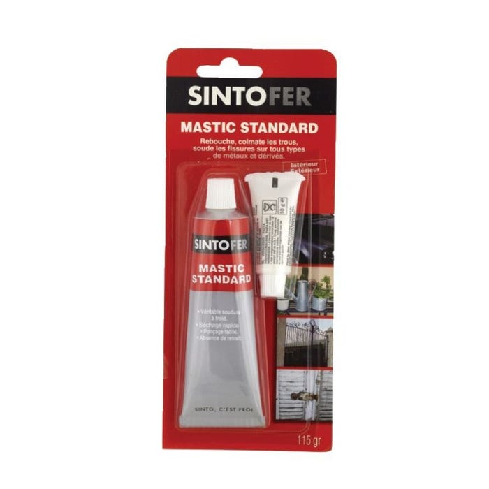 Mastic SINTOFER standard sans styrène tube blister 115g - SINTO - 30105