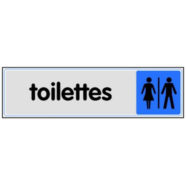 Plaque toilettes H/F en plexi couleur 170x45mm - NOVAP - 4033686