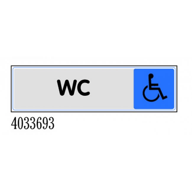 Plaque toilettes handicapés Novap en plexi couleur 170x45mm - NOVAP - 4033693