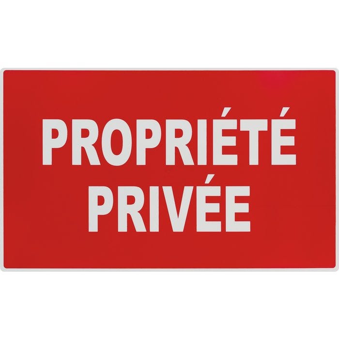 Panneau de signalisation rectangulaire Novap - Propriété privée