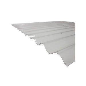Plaque PVC ondulée (PO 76/18 - petites ondes) Transparent, l : - 90cm, L : - 1.52m