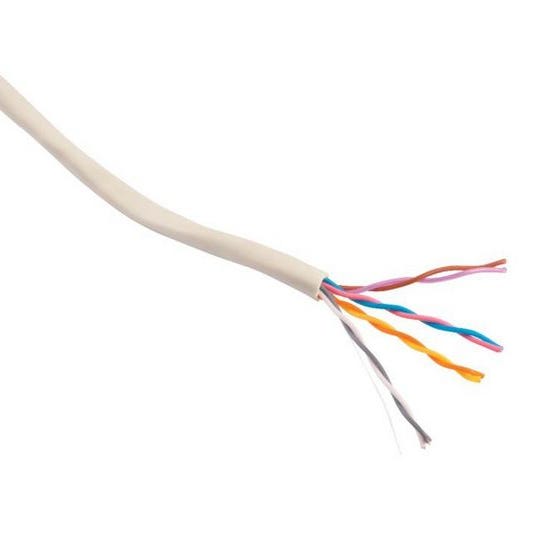 Déstock Electraline - Câble Téléphonique Adsl Type 298 Ivoire 4p0,5 Mm² Ø 4,1 Mm 100 M