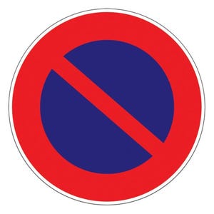 Panneau d’interdiction rond 300mm ''Stationnement interdit'' - NOVAP - 4060309