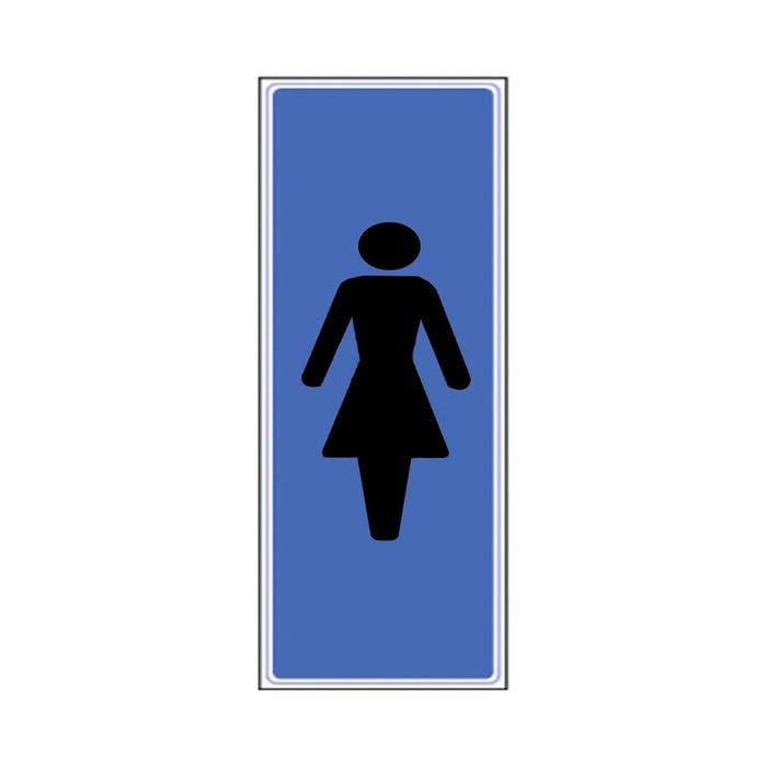 Plaquette signalétique plexiglas de couleur Pictogramme femme