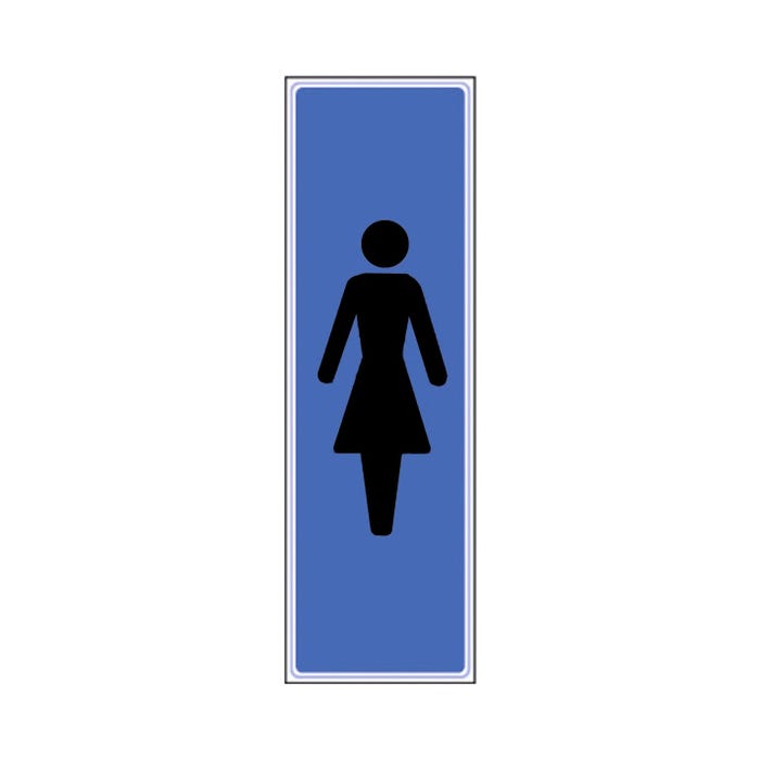 Plaquette signalétique plexiglas de couleur Pictogramme femme