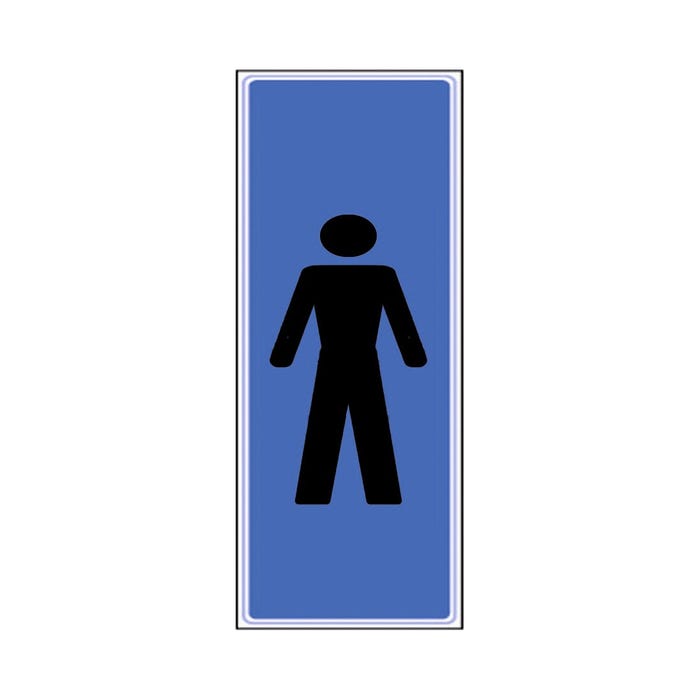 Plaquette signalétique plexiglas de couleur Pictogramme homme