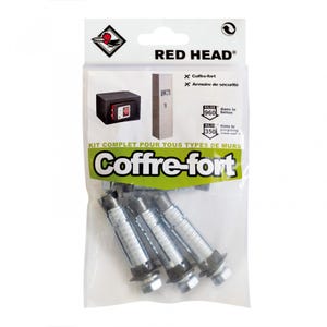 kit chevilles à expansion coffre fort RED HEAD, Diam.14 x L.55 mm