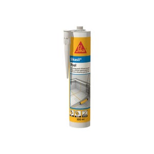 Mastic silicone SIKA Sikasil Pool - Joint pour piscine transparent - 300ml