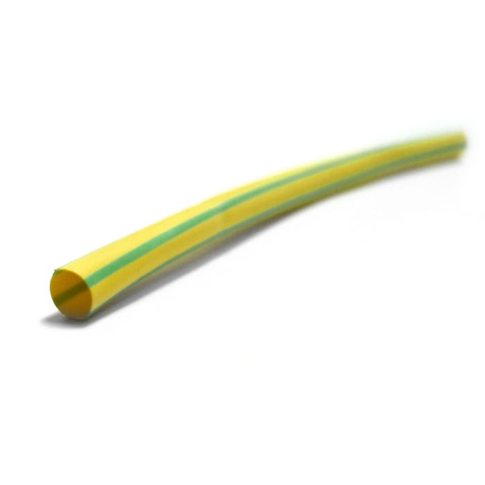 Gaine thermorétractable vert / jaune, L.1 m, Diam.2.4 mm, ZENITECH