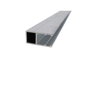Profil bordure monobloc (en U) - toiture polycarbonate Aluminium, E : 16 mm, L : 4 m
