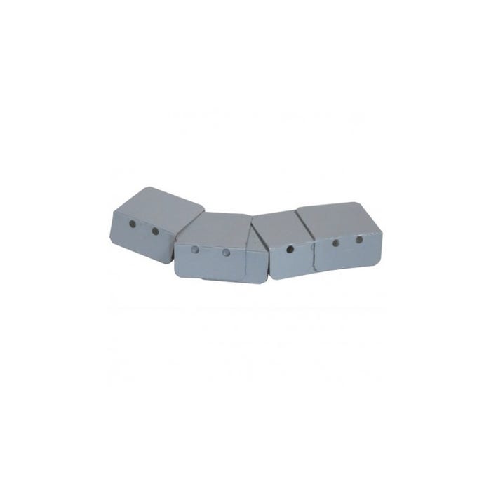 Arrêts aluminium pour profil de jonction toiture polycarbonate (x5) Aluminium, E : 16 mm