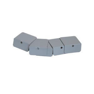 Arrêts aluminium pour profil de bordure toiture polycarbonate (x5) Aluminium, E : 16 mm
