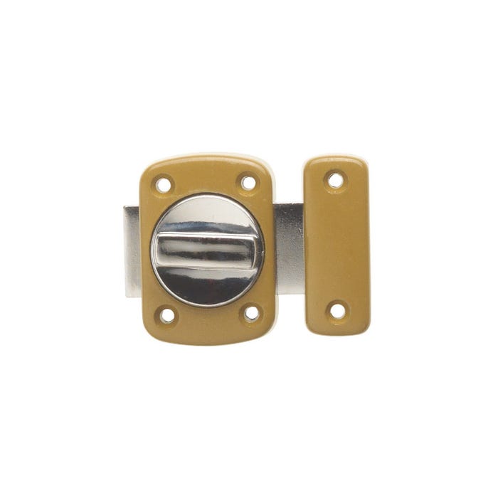 THIRARD - Verrou à bouton Alouette pour porte intérieure, 30mm, acier, époxy bronze