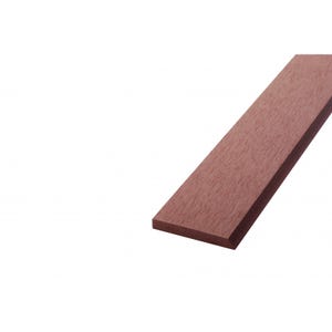 Bardage ajouré bois composite Brun rouge, E : 1cm, l : 7.5 cm, L : 270 cm.2