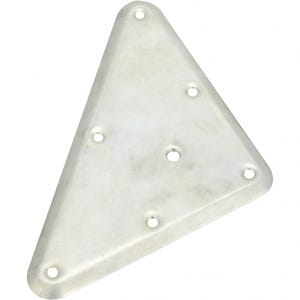 Plaque de montage triangulaire métal à visser, H.221 x l.126 mm